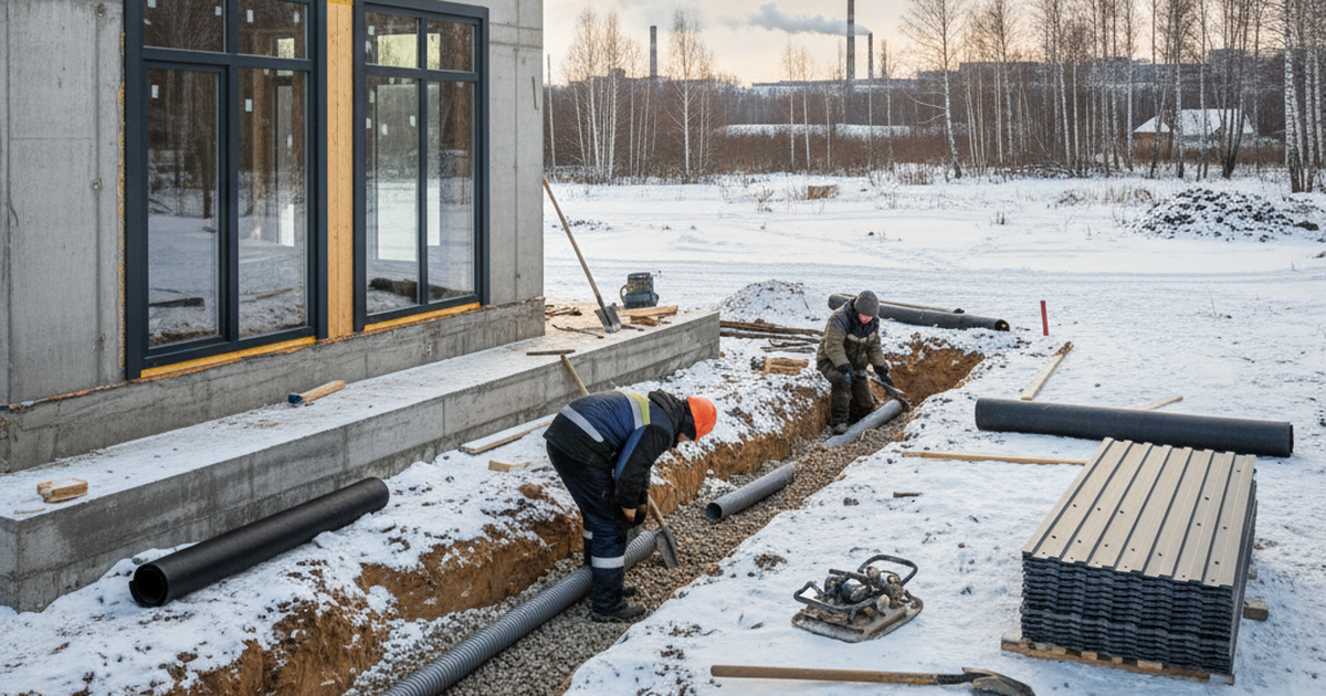 Дренаж участка в Кузбассе: как защитить фундамент от грунтовых вод