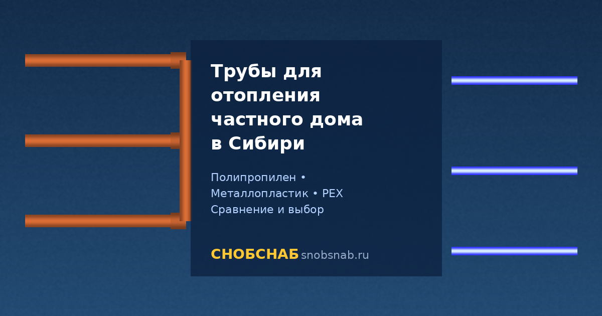 Как выбрать трубы для отопления частного дома в Сибири: полипропилен, металлопластик или сшитый полиэтилен