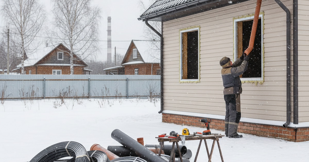 Как выбрать водосточную систему для дома в Кузбассе: металл или пластик